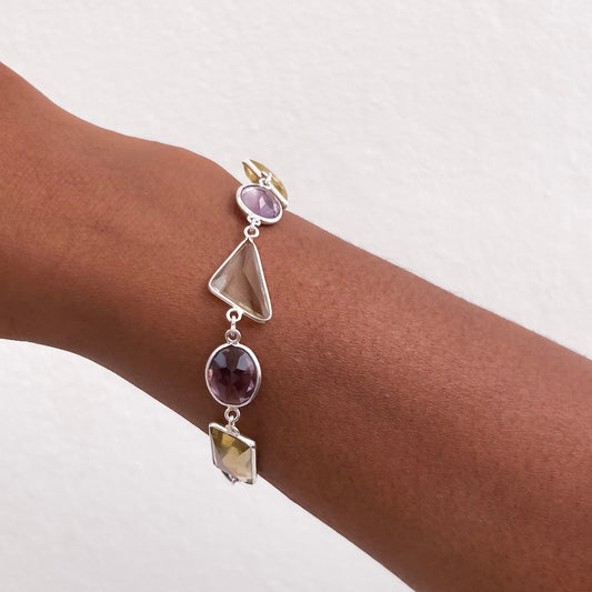 CITRIN AND AMETHYST BRACELET b
