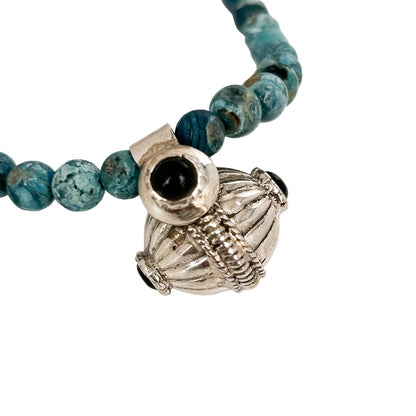 BLUE JASPER AND ONYX NECKLACE