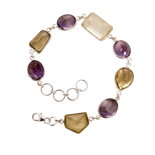 CITRIN AND AMETHYST BRACELET