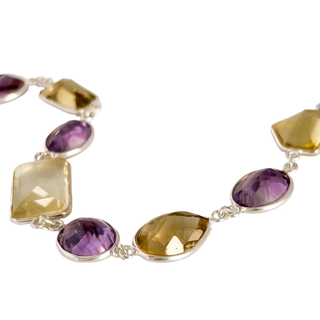 CITRIN AND AMETHYST BRACELET