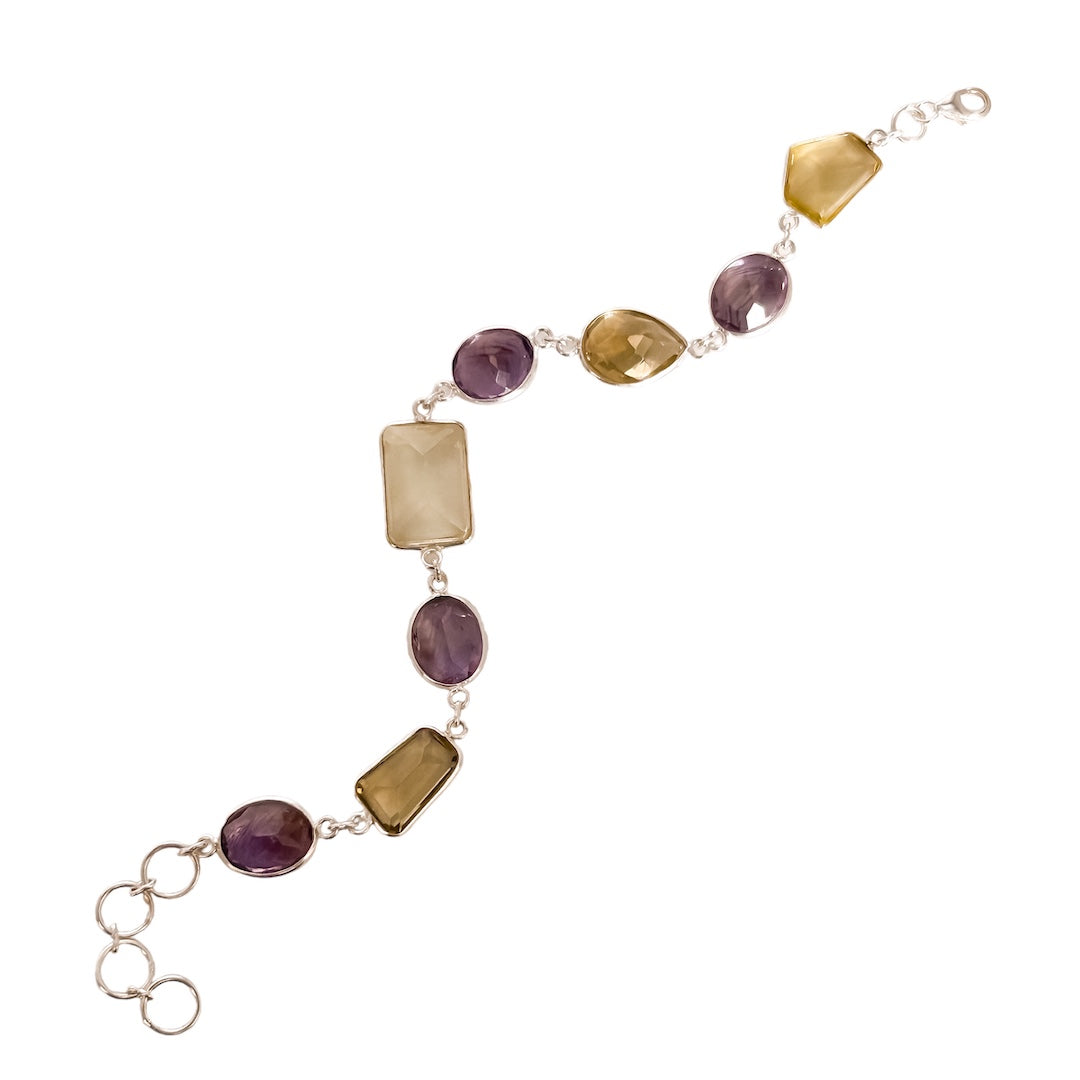 CITRIN AND AMETHYST BRACELET
