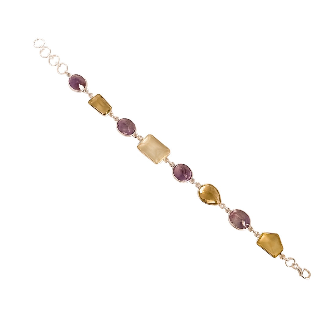 CITRIN AND AMETHYST BRACELET
