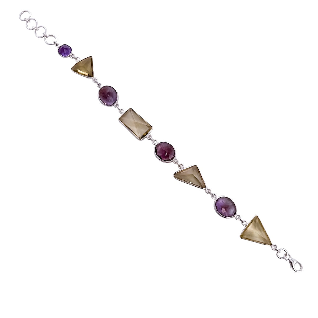 CITRIN AND AMETHYST BRACELET b