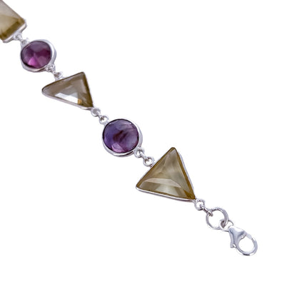 CITRIN AND AMETHYST BRACELET b
